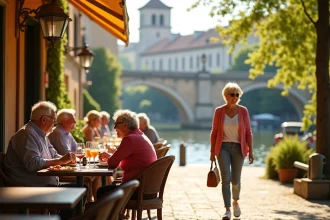 Seniors profitant d'une retraite active à Avignon sous le soleil provençal