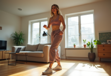 Danse en autodidacte : quelles sont les meilleures disciplines pour apprendre seul ? Jeune femme souriante en danse hiphop dans un appartement lumineux