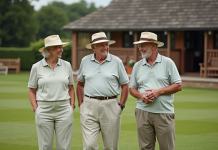 Réduction seniors au cricket : est-ce proposé ? Groupe de seniors regardant un match de cricket en extérieur